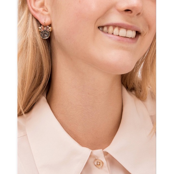 KATE SPADE • New York x Disney Minnie Mouse Stone Leverback Earrings - Picture 2 of 3